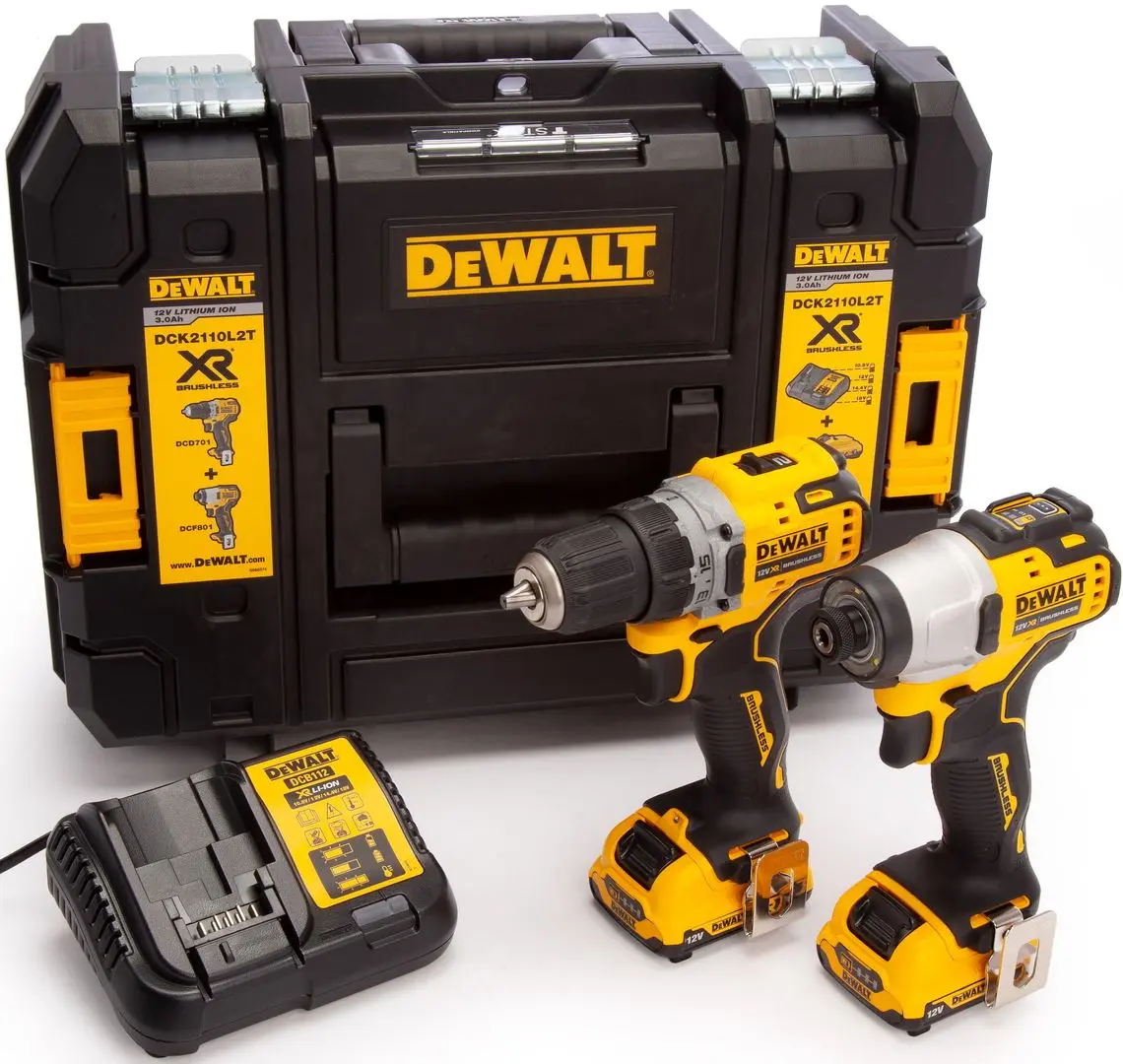 Set instrumente cu acumulator Dewalt DCK2110L2T