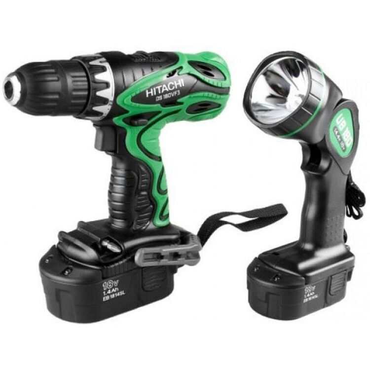 Set de instrumente cu acumulator Hitachi DS18DVF3-RB