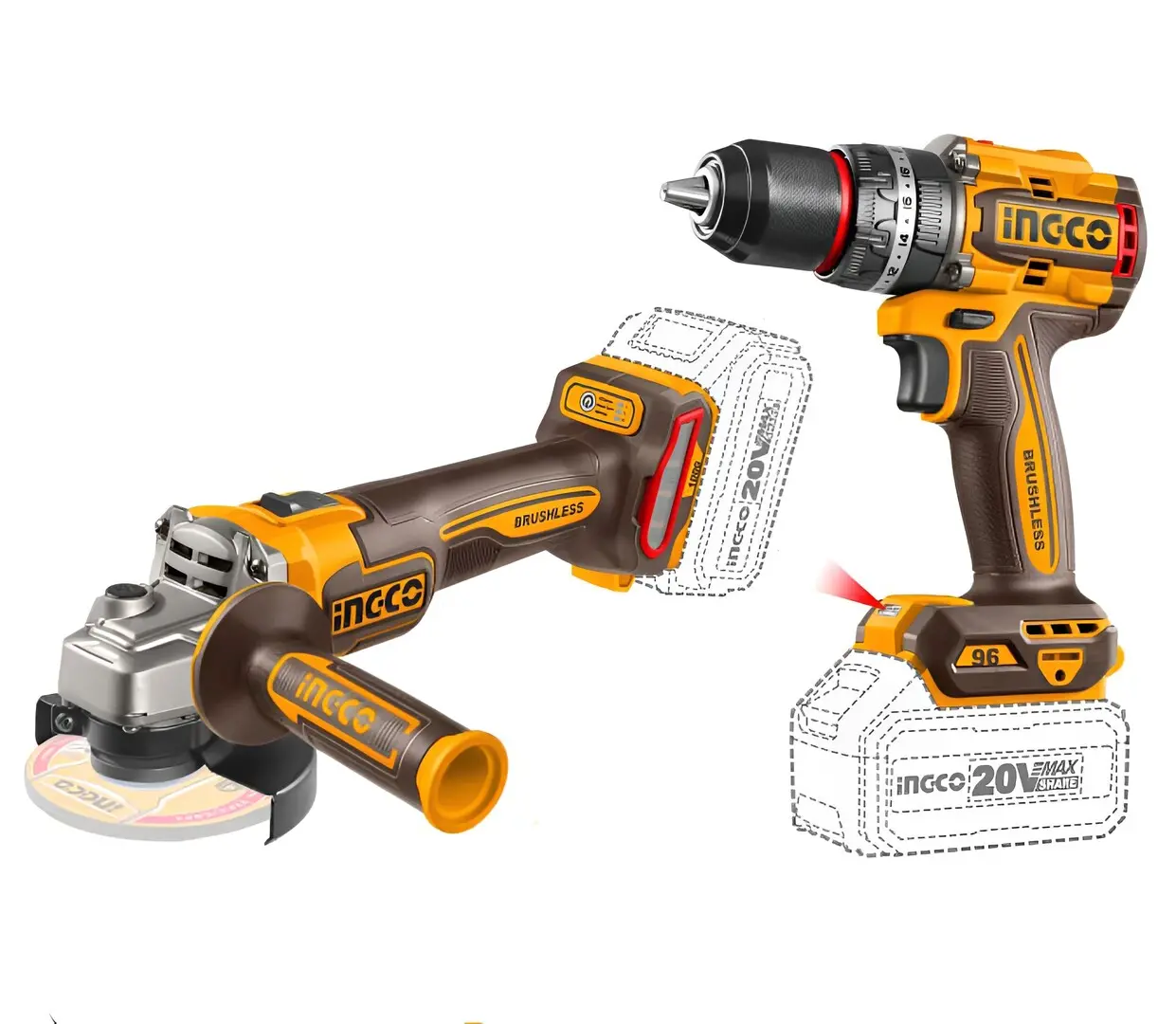 Set instrumente cu acumulator Ingco COSLI241298