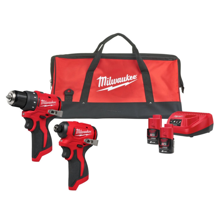 Набор аккумуляторных инструментов Milwaukee M12 BLPP2D-202B (4933500139)