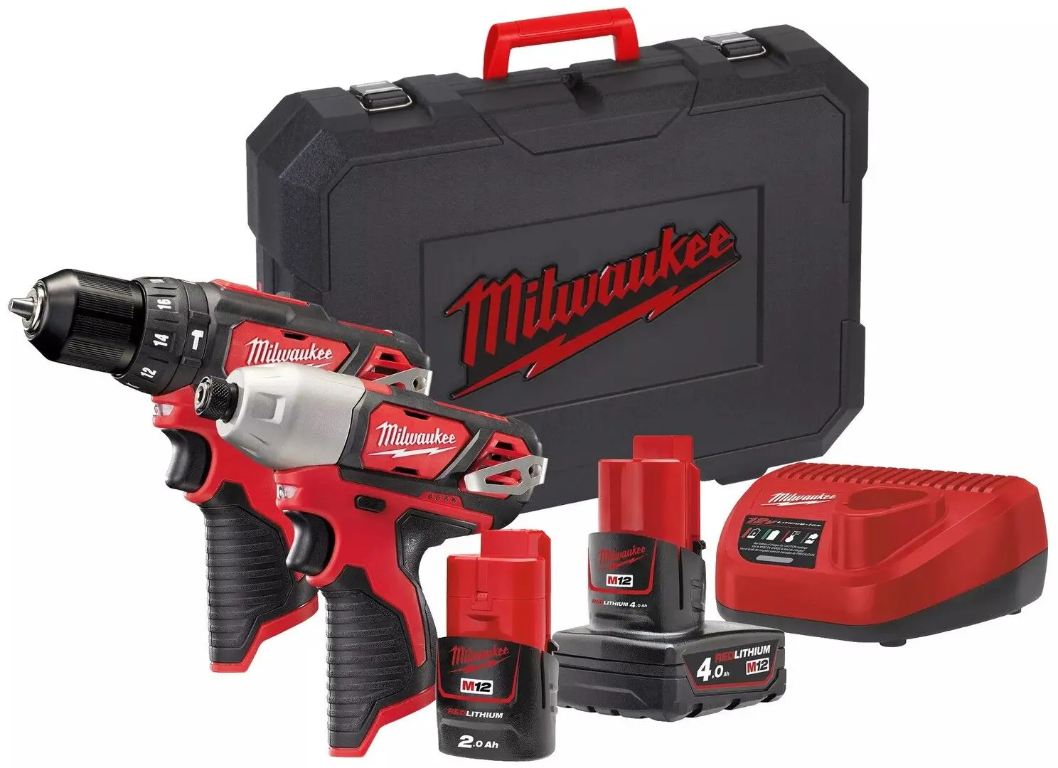 Set de instrumente cu acumulator Milwaukee M12 BPP2B-421C