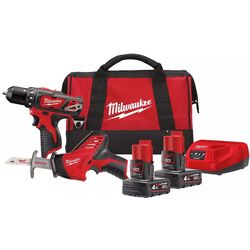 Set de instrumente cu acumulator Milwaukee M12 BPP2C-402B
