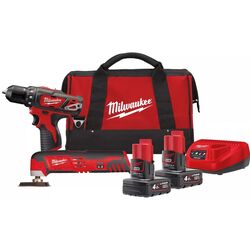 Set de instrumente cu acumulator Milwaukee M12 BPP2D-402B
