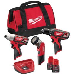 Set de instrumente cu acumulator Milwaukee M12 BPP3A-202B Thumb