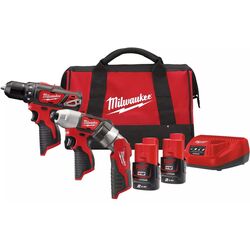 Set de instrumente cu acumulator Milwaukee M12 BPP3A-202B