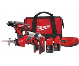 Набор аккумуляторных инструментов Milwaukee M12 BPP4A-202B