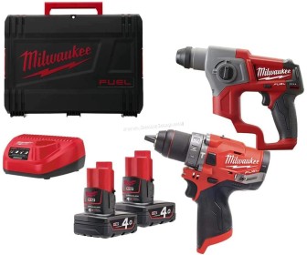 Набор аккумуляторных инструментов Milwaukee M12 Fuel FPP2B-402X