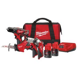 Set instrumente cu acumulator Milwaukee M12BPP4A-202B