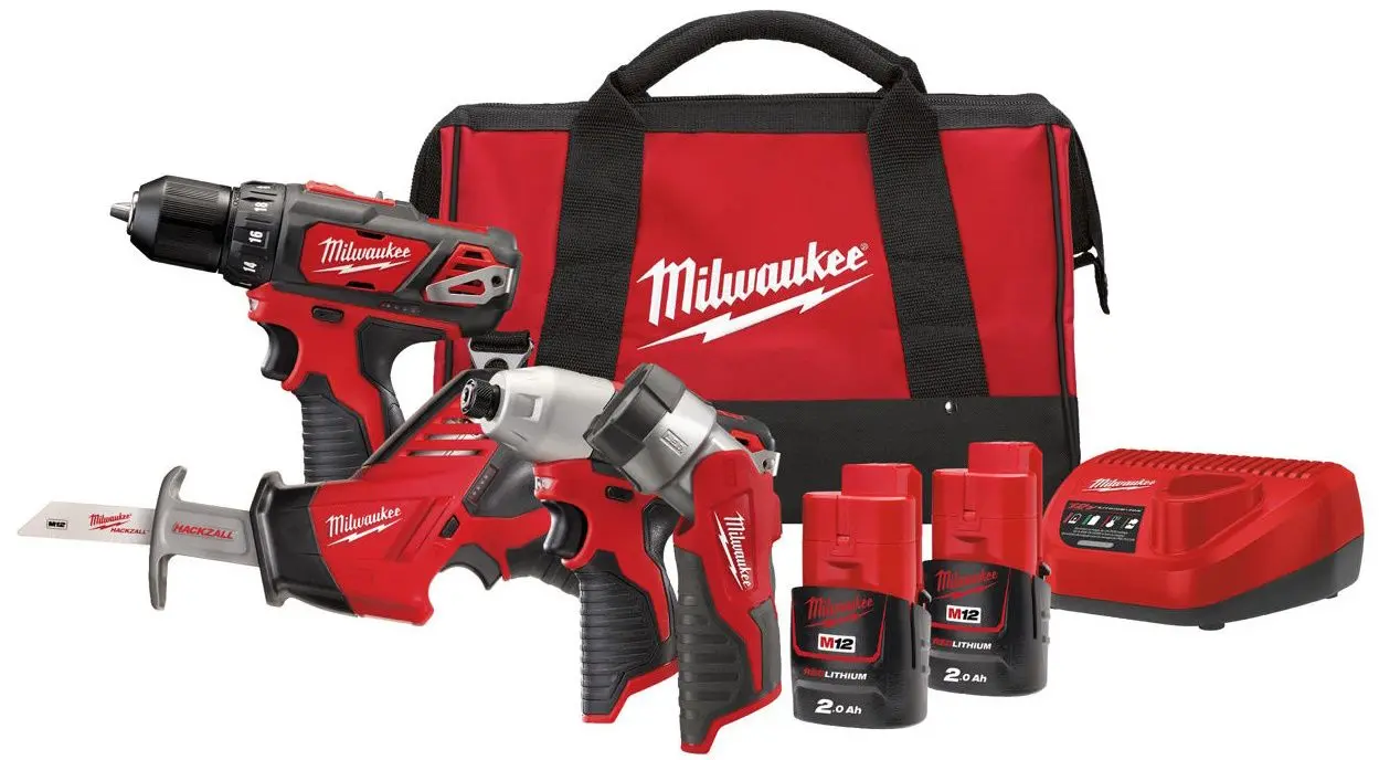 Набор аккумуляторных инструментов Milwaukee M12BPP4A-202B