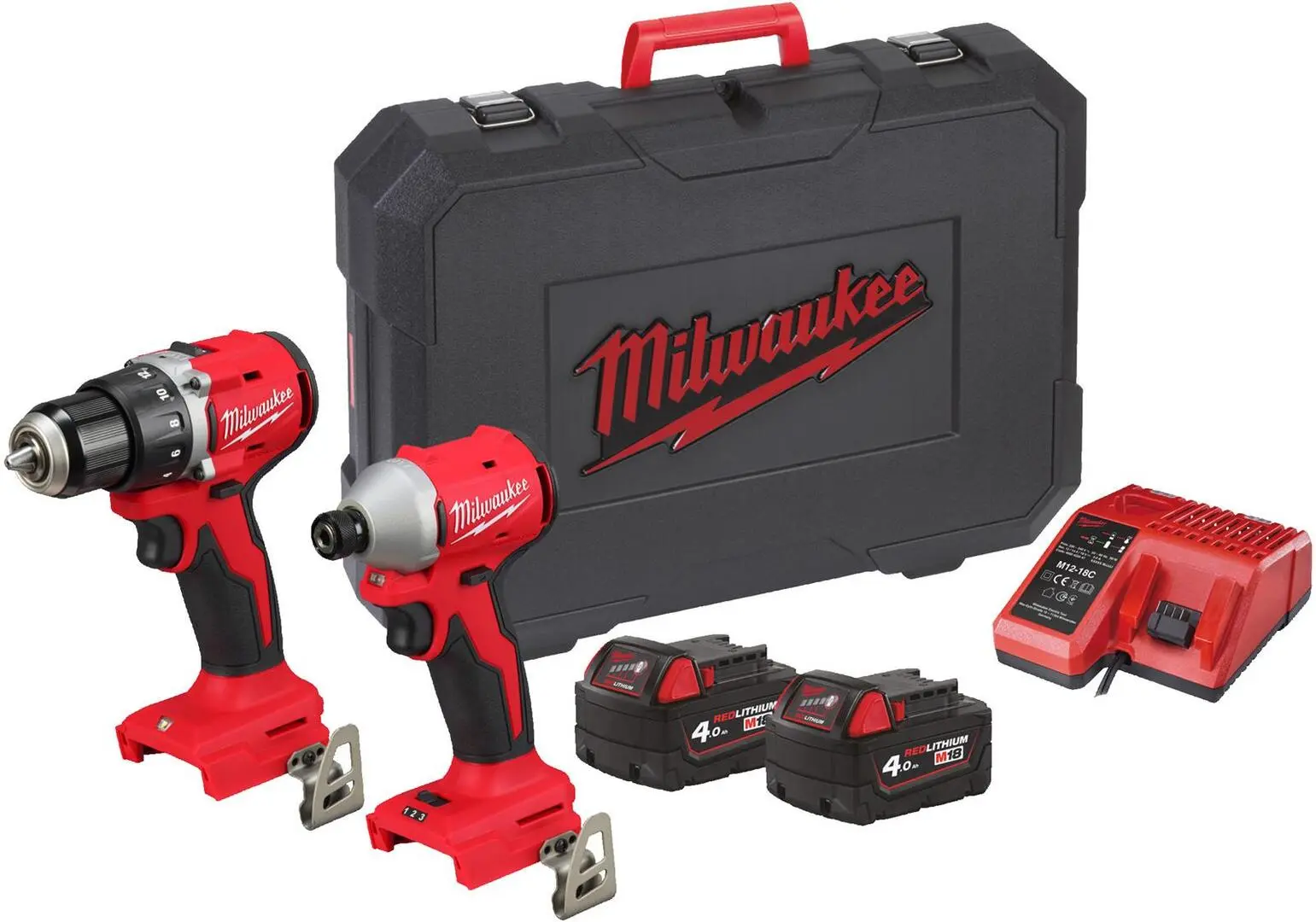 Set instrumente cu acumulator Milwaukee M18 BLCPP2A-402C