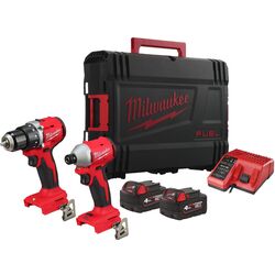 Set instrumente cu acumulator Milwaukee M18 BLCPP2B-402C