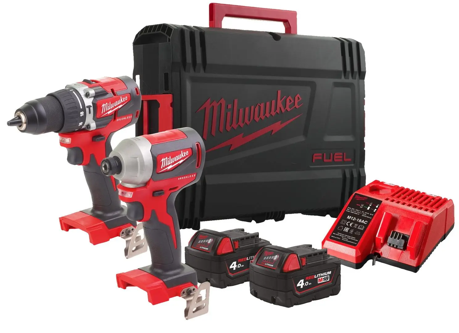 Набор аккумуляторных инструментов Milwaukee M18 CBLPP2A-402C