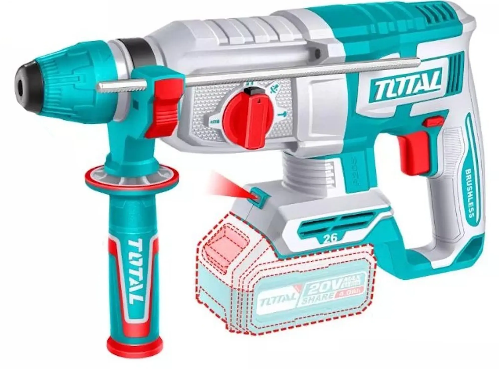 Set scule cu acumualator Total TOSLI250381