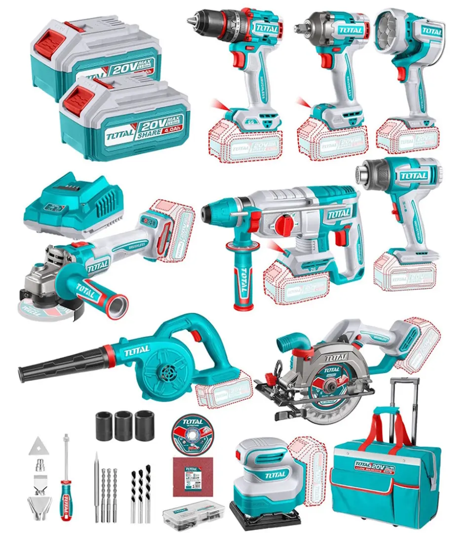 Set scule cu acumualator Total TOSLI250381