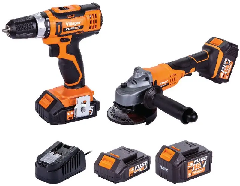 Set scule cu acumulator Villager Fuse VLN 3220 + VLN 4320