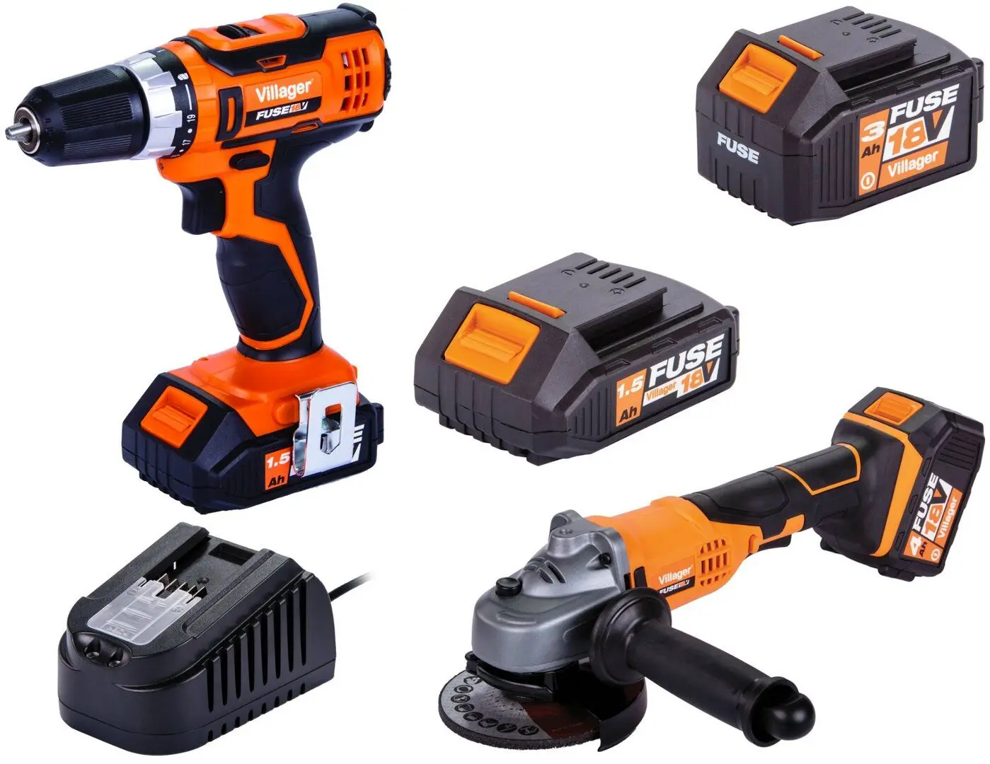 Set scule cu acumulator Villager VLN 3220+VLN 4320 60108