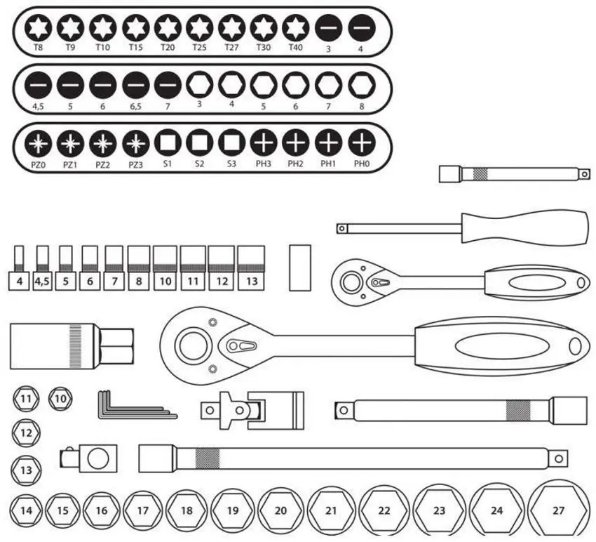 Set duze tubulare Dedra 17K072 - 2