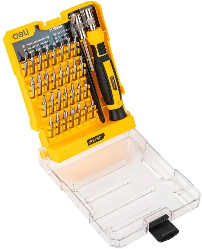 Set surubelnita + biti Deli Tools DL1033D
