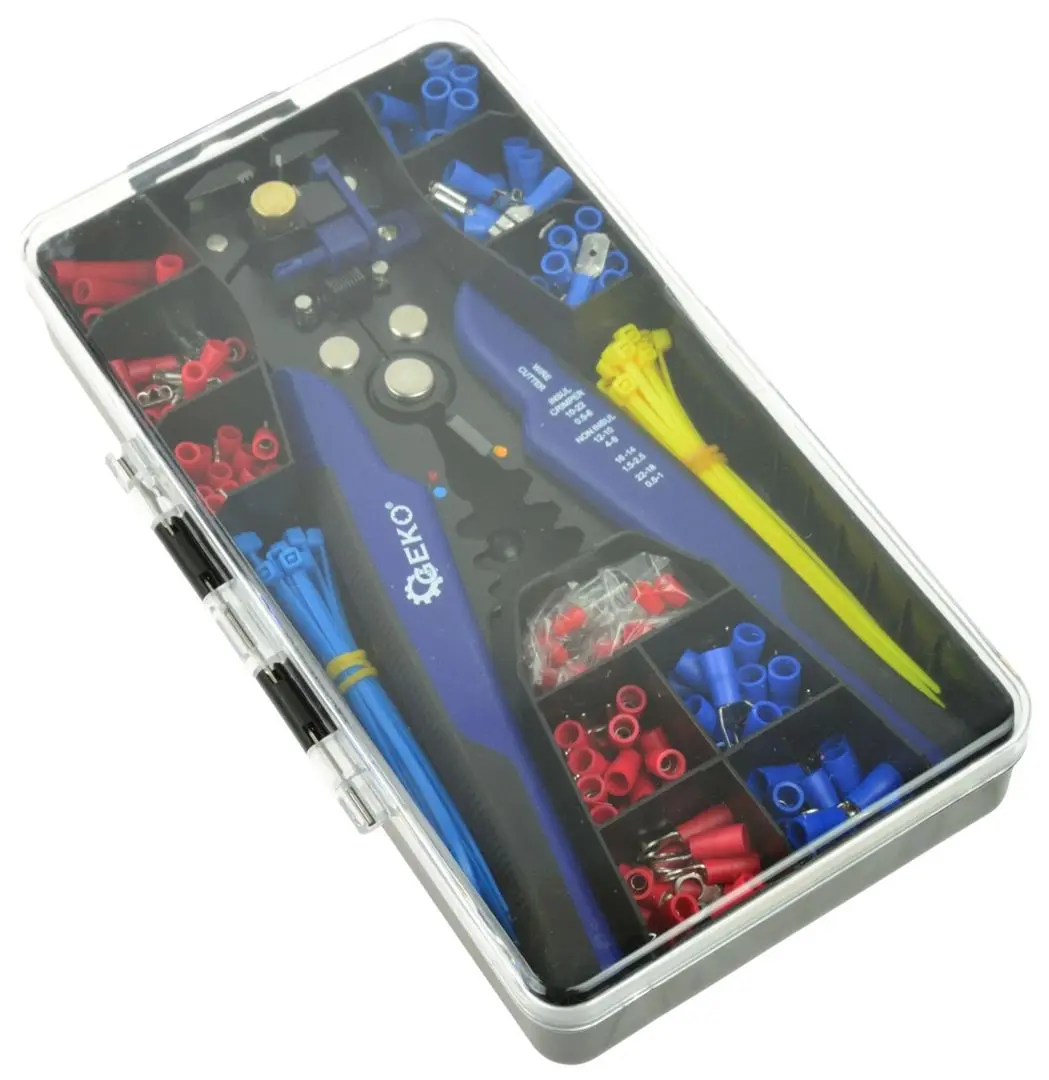 Набор клещи кабельные и коннекторы Geko G01776