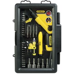 Набор бит и торцевых головок c трещеткой Stanley Pistol Grip Ratchet 38pcs Thumb