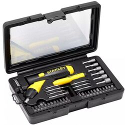 Set bit cu cheie cu clichet Stanley Pistol Grip Ratchet 38pcs
