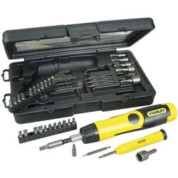 Набор бит и торцевых головок c трещеткой Stanley Pistol Grip Ratchet 38pcs Thumb