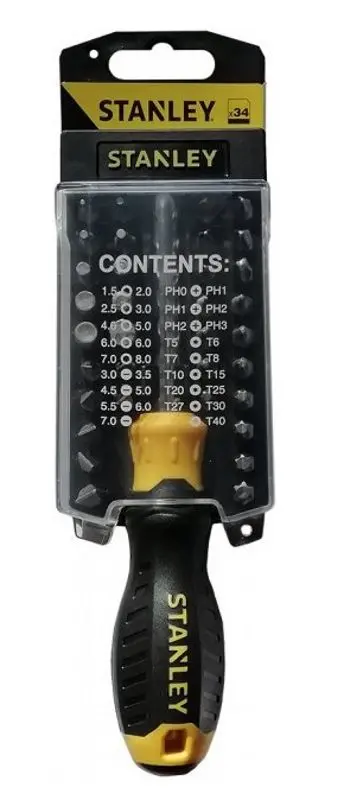 Отвертка с битами Stanley STHT0-70885