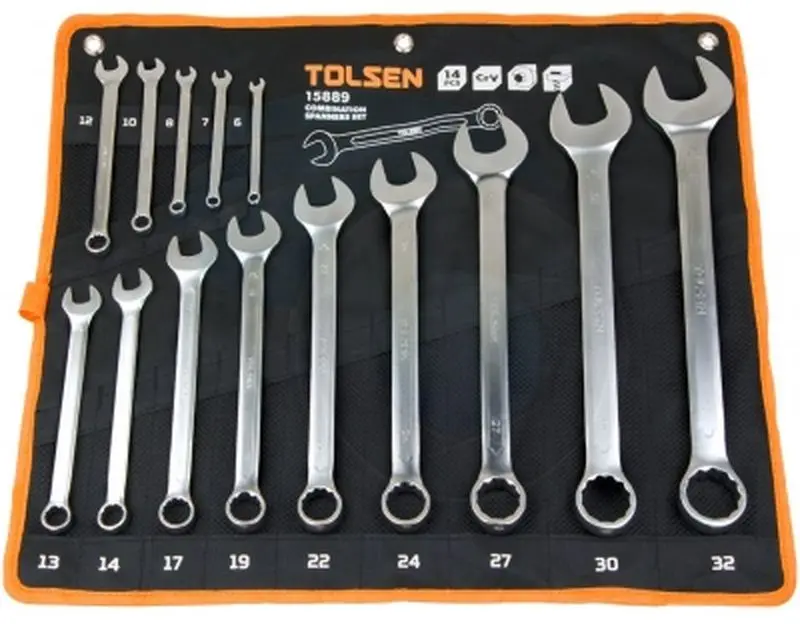 Набор комбинированных ключей Tolsen 15889