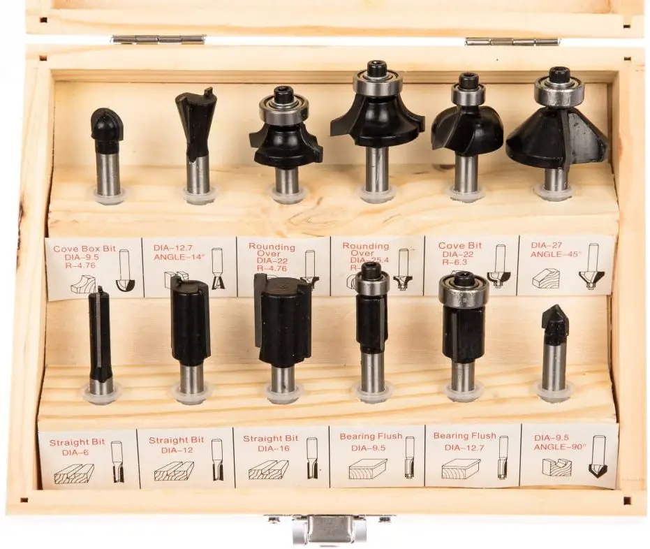 Набор фрез по дереву Verto 60H008