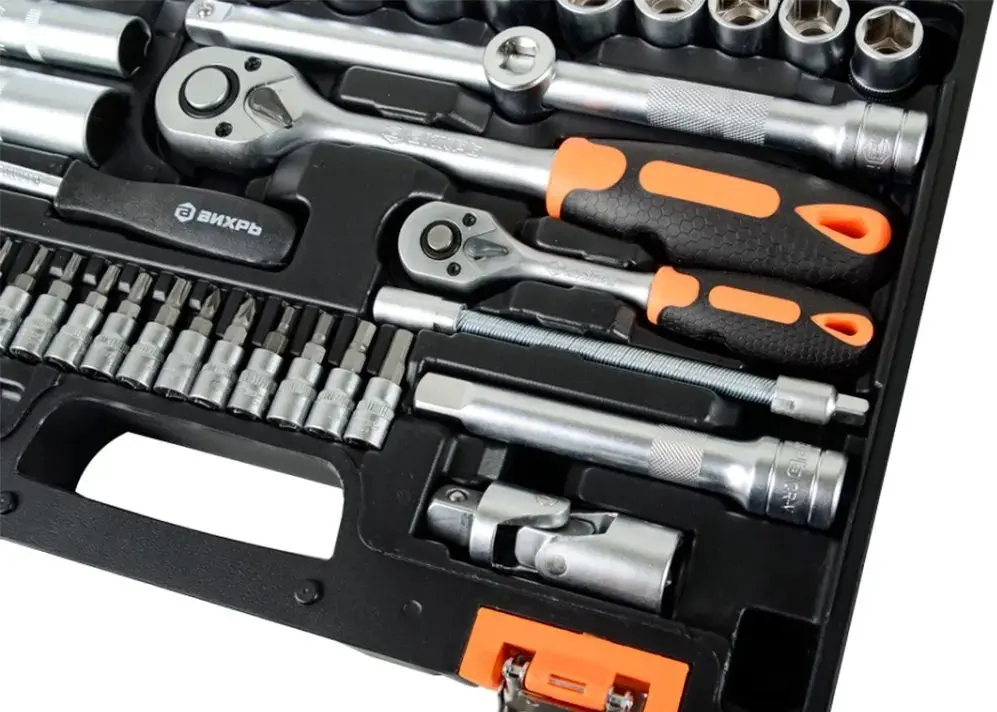 Набор торцовых головок с трещоткой Vihri 73/6/7/6 - 3