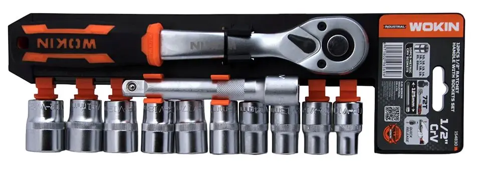 Set chei tubulare cu clichet Wokin 154830