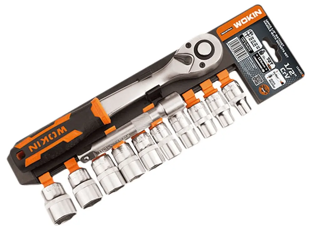 Set chei tubulare cu clichet Wokin 154830