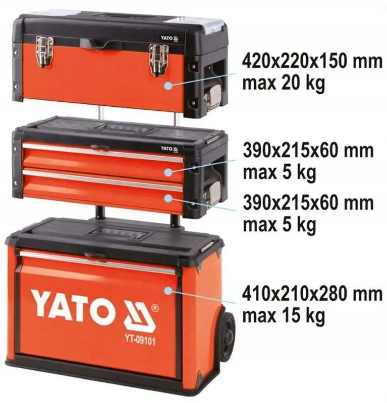 Набор инструментов Yato YT-09104 (Black/Red)