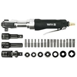 Șurubelniță pneumatică cu clichet și set de prize Yato YT-0982