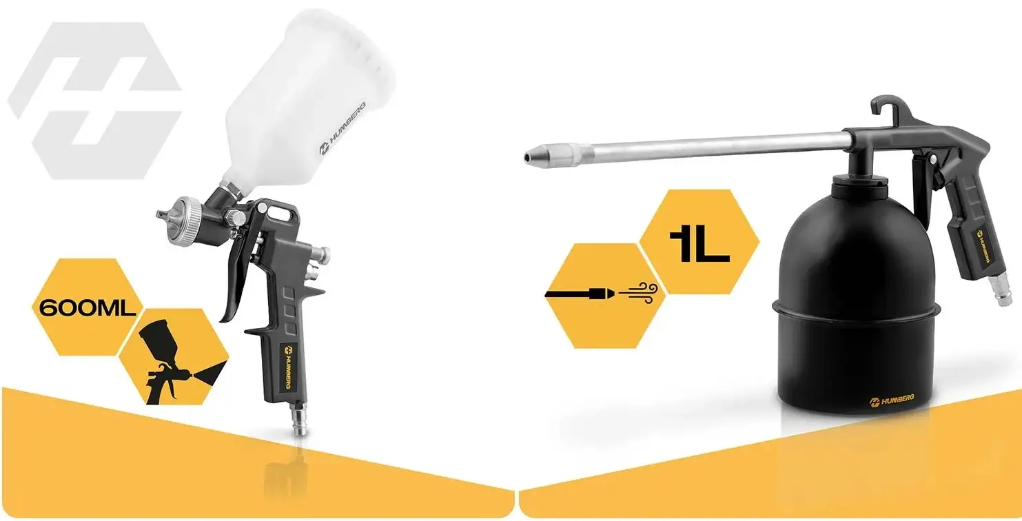 Set instrumente pneumatice Humberg HM-256 525610 (Yellow/Black) - 2