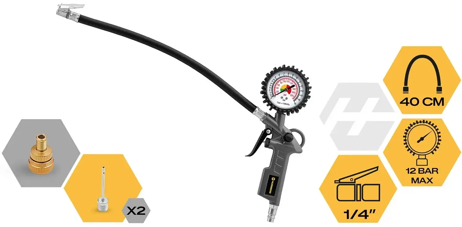 Set instrumente pneumatice Humberg HM-256 525610 (Yellow/Black) - 4