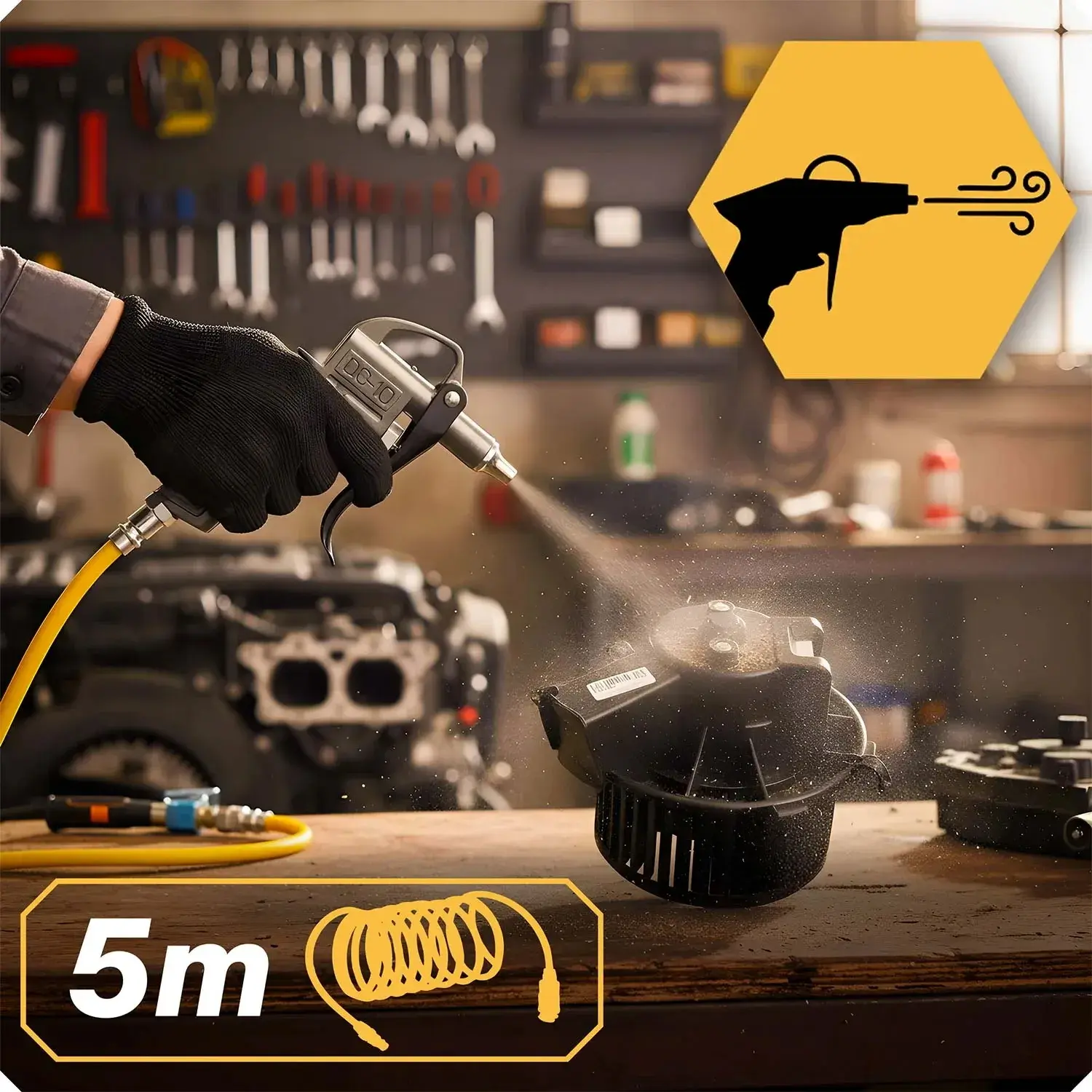 Set instrumente pneumatice Humberg HM-256 525610 (Yellow/Black) - 9