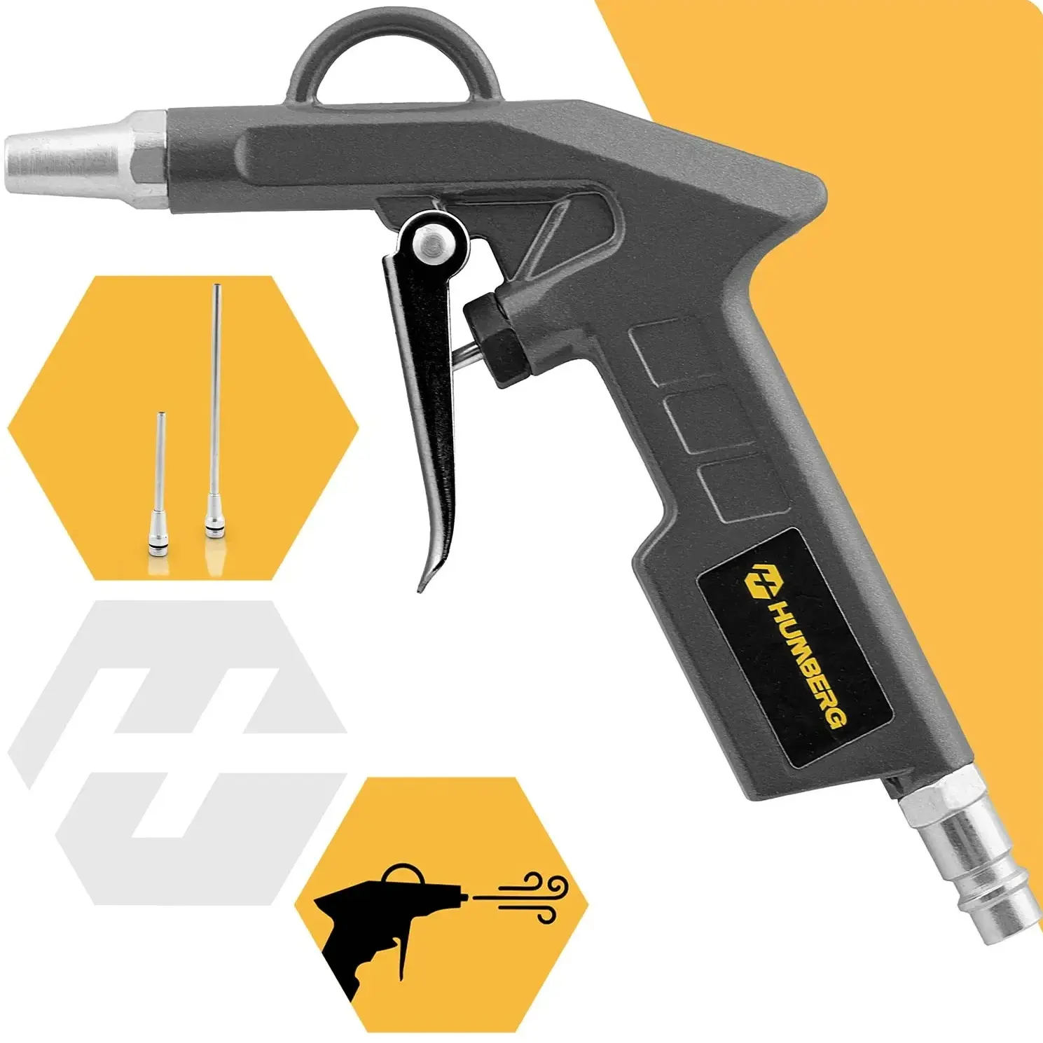 Set instrumente pneumatice Humberg HM-256 525600 (Black/Yellow) - 3