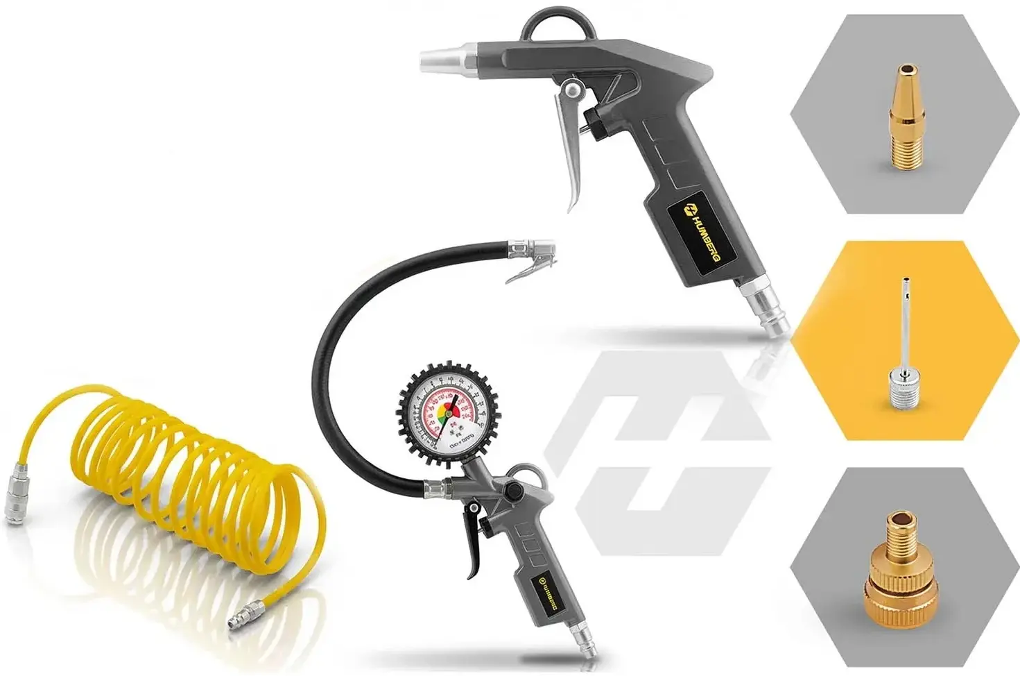 Set instrumente pneumatice Humberg HM-256 525620 (Yellow/Black) - 2