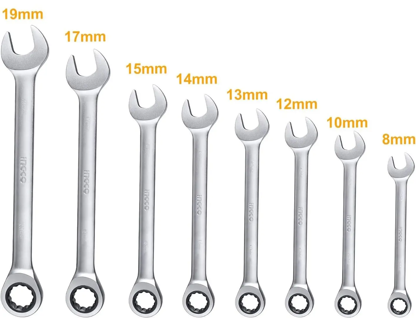 Набор комбинированных ключей Ingco Industrial HKSPAR1082 - 3