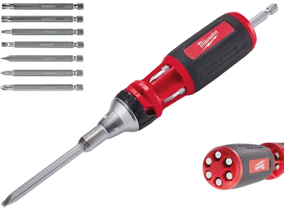 Set biti + surublenita Milwaukee 4932471598 (Red/Black)