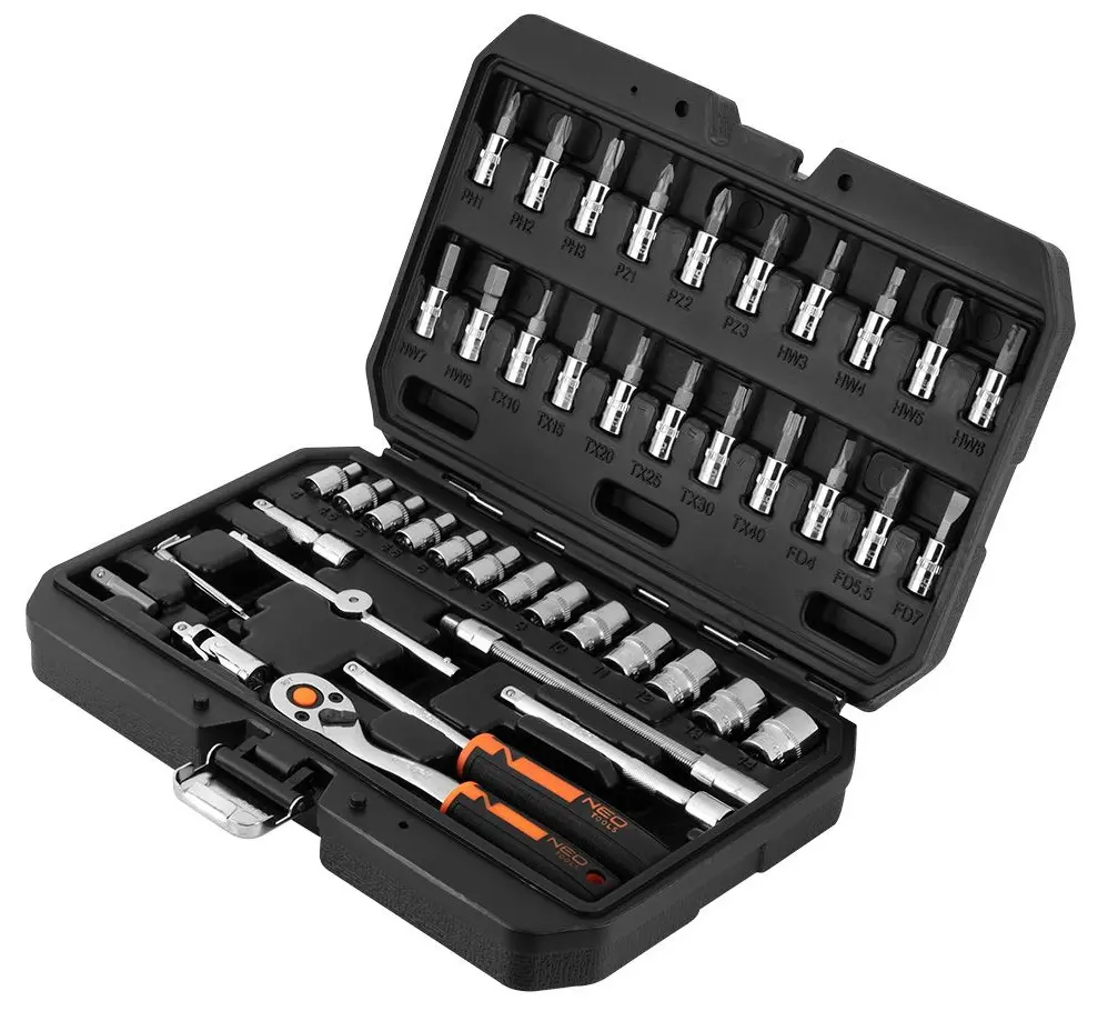 Set chei tubulare cu clichet Neo Tools 10-004