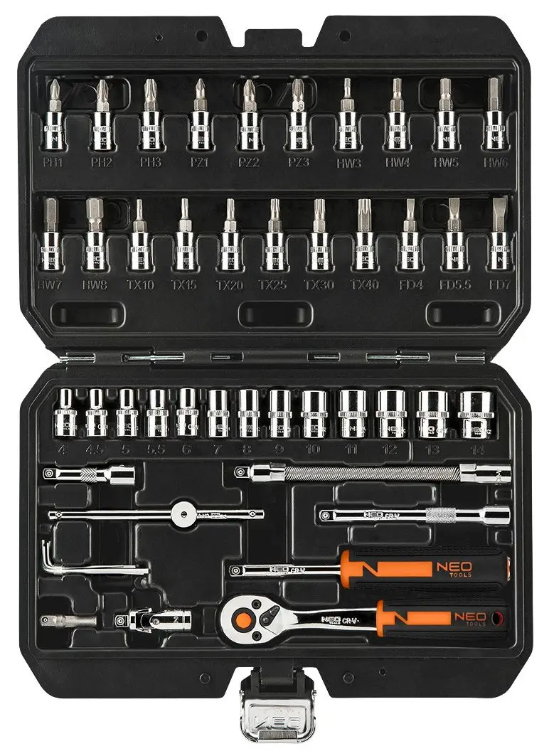 Set chei tubulare cu clichet Neo Tools 10-004