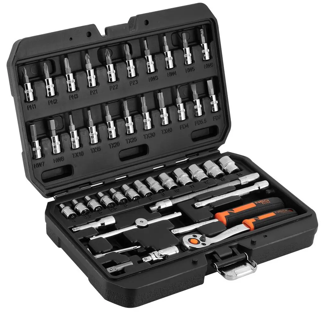 Set chei tubulare cu clichet Neo Tools 10-004