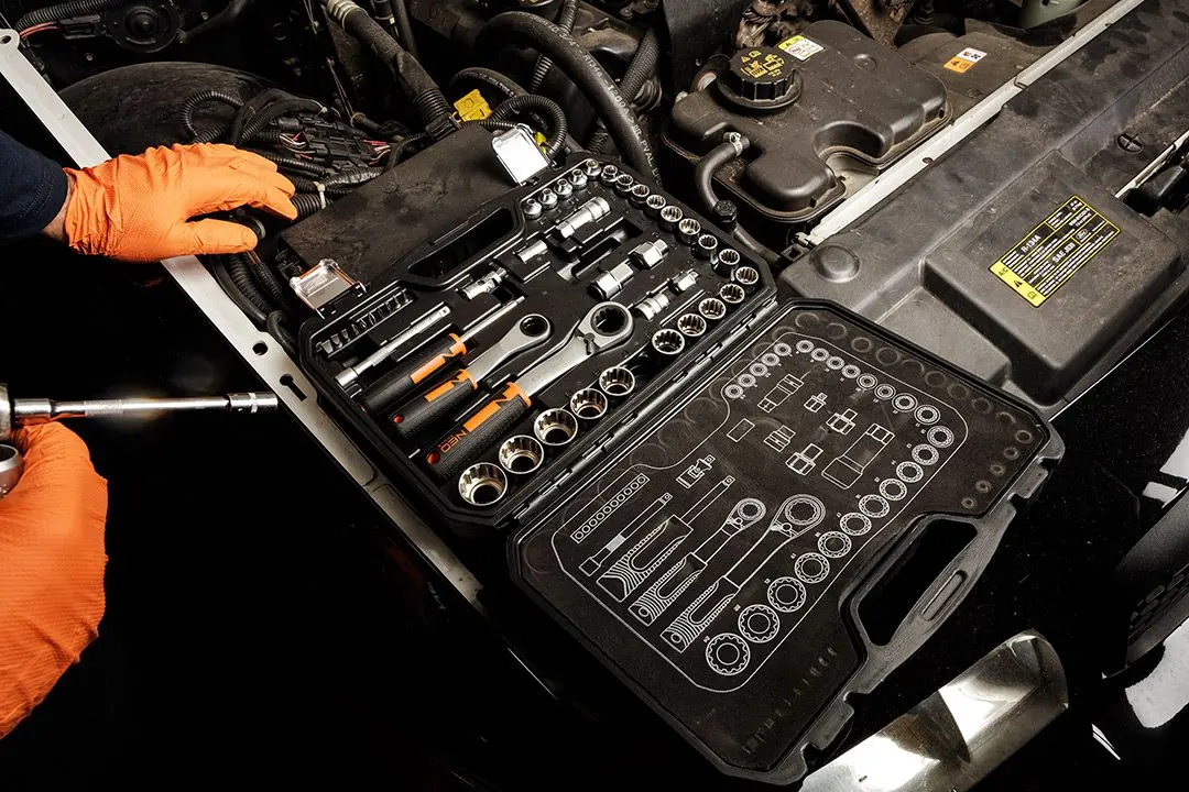 Набор торцевых головок с трещоткой Neo Tools 10-019