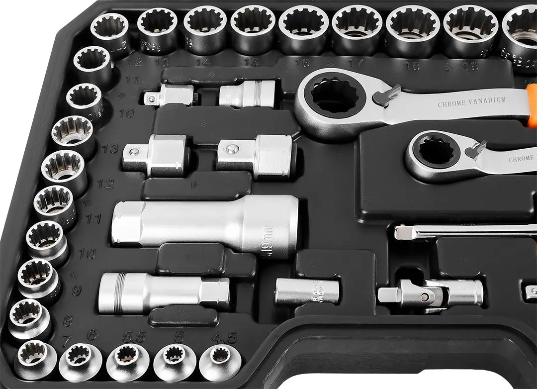 Набор торцевых головок с трещоткой Neo Tools 10-019