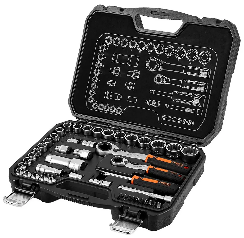 Набор торцевых головок с трещоткой Neo Tools 10-019