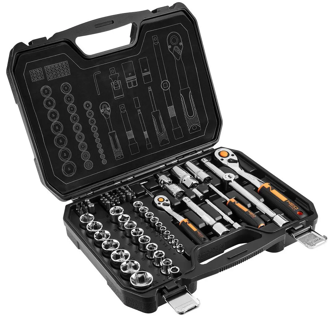 Набор торцевых головок с трещоткой Neo Tools 10-054