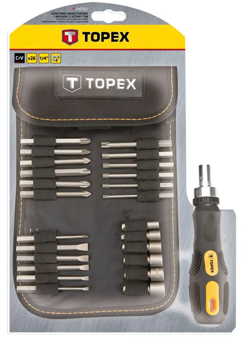 Set biti cu surubelnita Topex 39D352