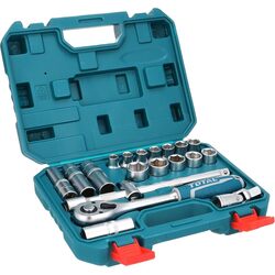 Набор торцевых головок с трещоткой Total THT121201 Thumb